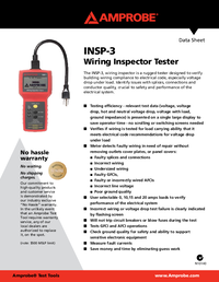 Thumbnail of document Data Sheet - INSP-3 Wiring Inspector Circuit Tester